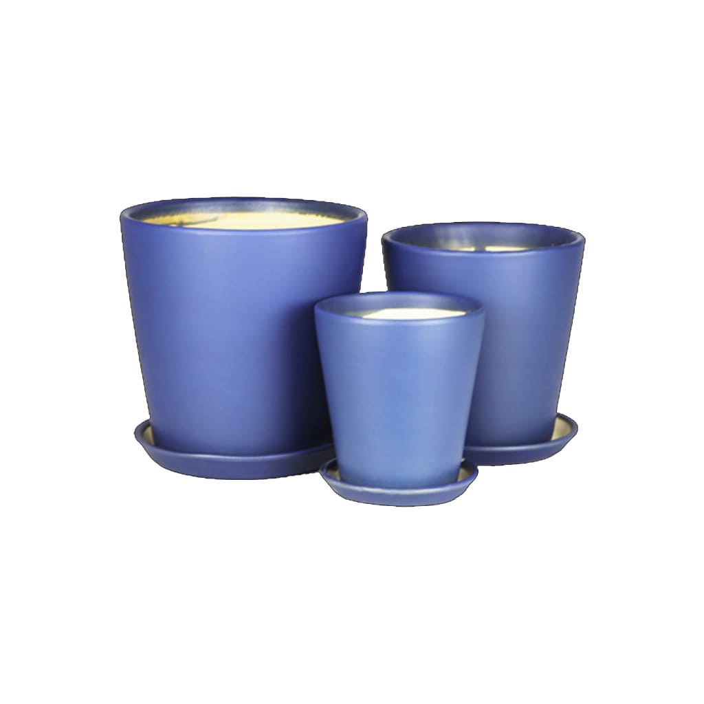 Faitful viveros maceta ceramica cono fleur azul 1 - Faitful viveros