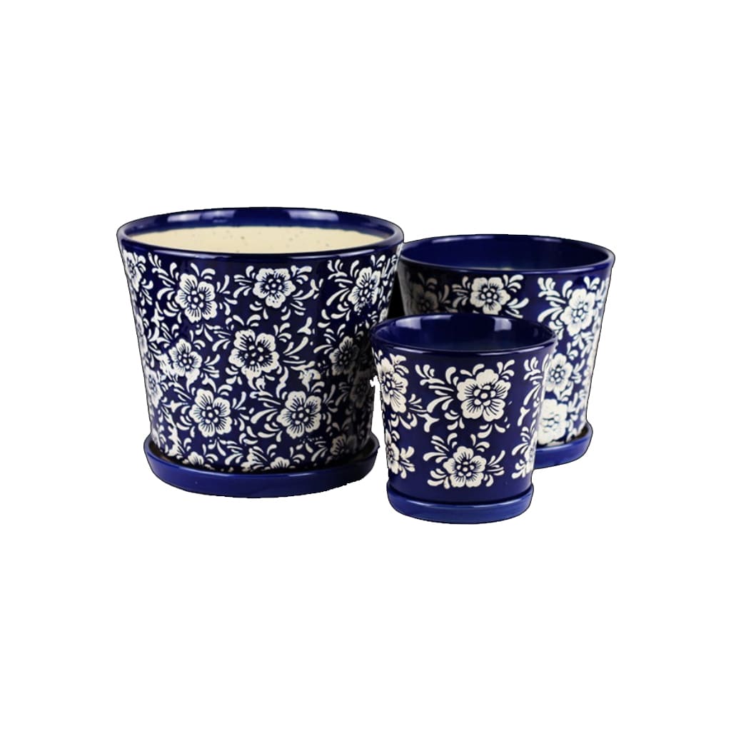 Faitful viveros maceta ceramica pistils azul 1 - Faitful viveros